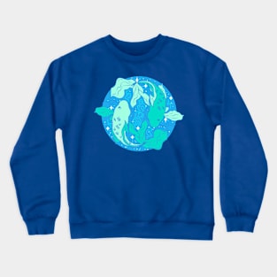 Pisces Fish (Blue) Crewneck Sweatshirt